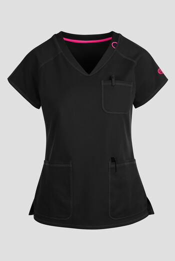 Med Couture Amp Knit Women's 3-Pocket STRETCH V-Neck Scrub Top