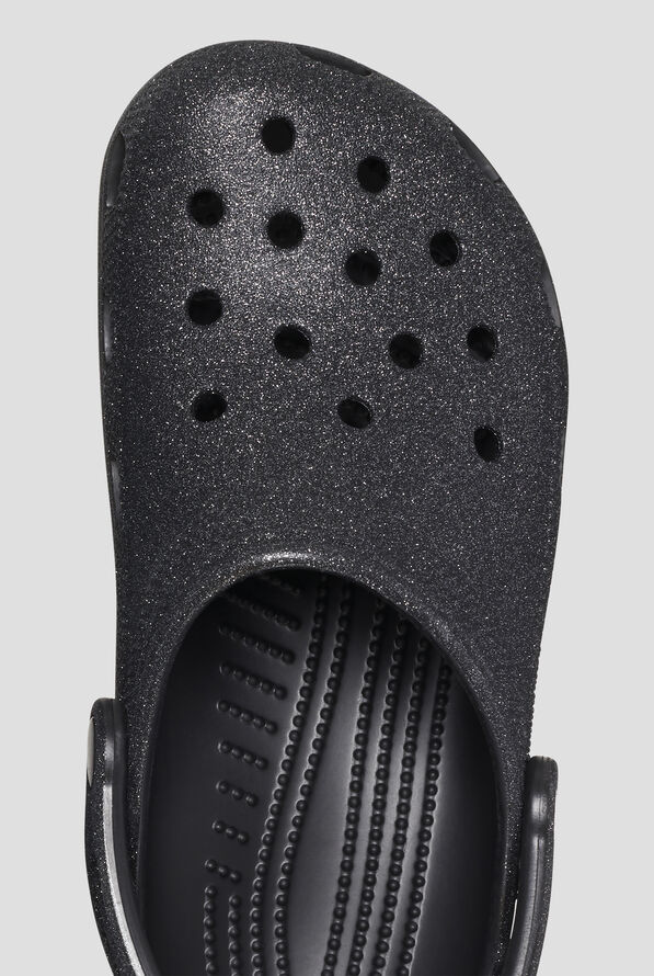 Crocs™ Womens Classic Black Glitter Clog - Black - 2
