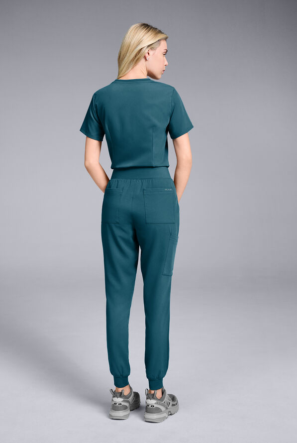 Hypothesis Women's Base 6-Pocket Jogger Scrub Pant - Caribbean Blue - 6