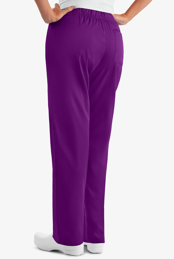 Conjunto de uniforme médico Strictly Scrubs Value STRETCH petite con 4 bolsillos para mujer - Eggplant - 4