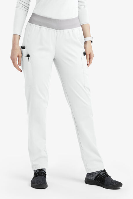 Butter-Soft Originals Women's 5-Pocket Mid Rise Tapered Leg Yoga-inspired Scrub Pants