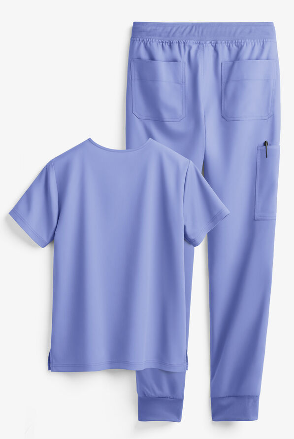 Tafford Active STRETCH Men's 5-Pocket Jogger Scrub Set - Ceil Blue - 2