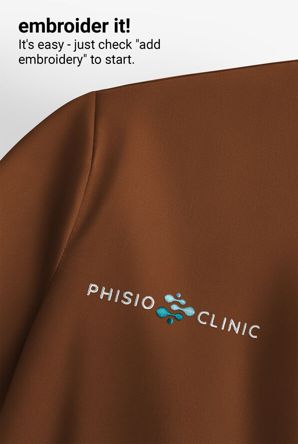 koi Lite&trade; Philosophy Women's 3-Pocket Mock Wrap Side Zipper Scrub Top - Walnut - 5