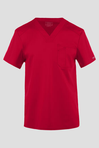 Camisa m&eacute;dica Cherokee Workwear Revolution con cuello en V y 1 bolsillo para hombre