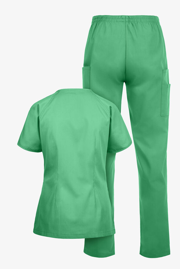 Strictly Scrubs Women's Classic Scrub Set - Petite - Jade - 4