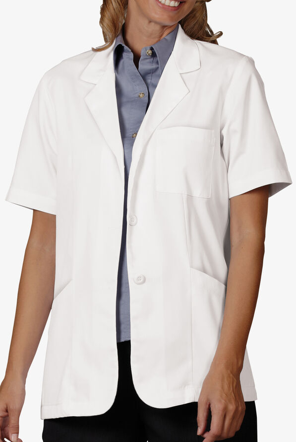 Fashion Seal Women's 31" 3-Pocket Short Sleeve Lab Coat - White - 1