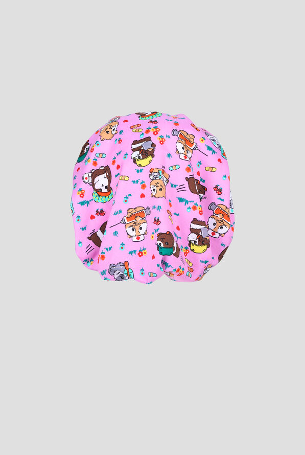 koi Basics Hamsters Unisex Bouffant Print Scrub Hat - null - 3