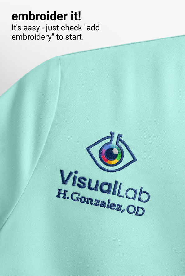 Cherokee Workwear Revolution Women's 3-Pocket STRETCH V-Neck Scrub Top - Crystal Beach - 4