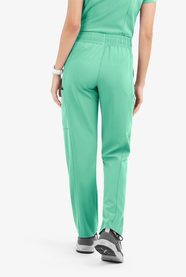 Pantal&oacute;n m&eacute;dico Easy STRETCH Nala Petite con piernas rectas y 5 bolsillos para mujer - Jade Mint - 3