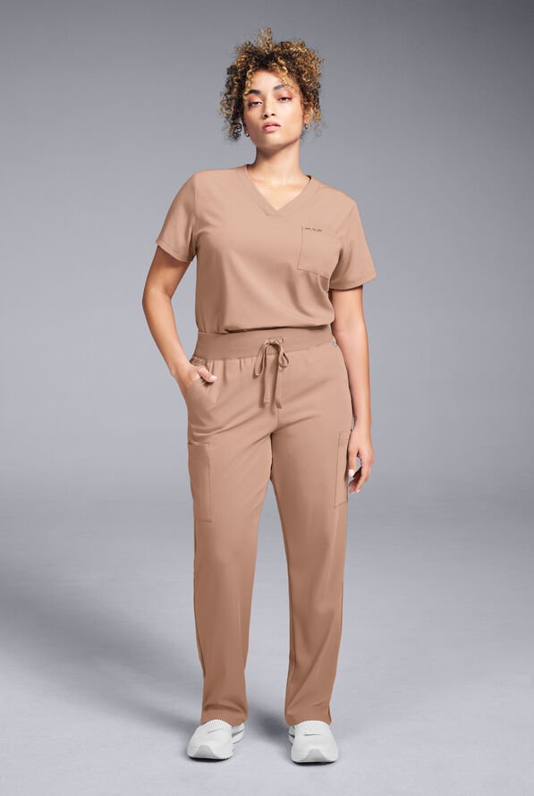 Hypothesis Women's Base V-Neck Tuck-In Scrub Top - Terra - 5