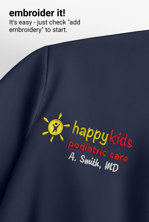 Blusa m&eacute;dica Butter-Soft Originals estilo cruzado con 3 bolsillos para mujer - Navy - 5