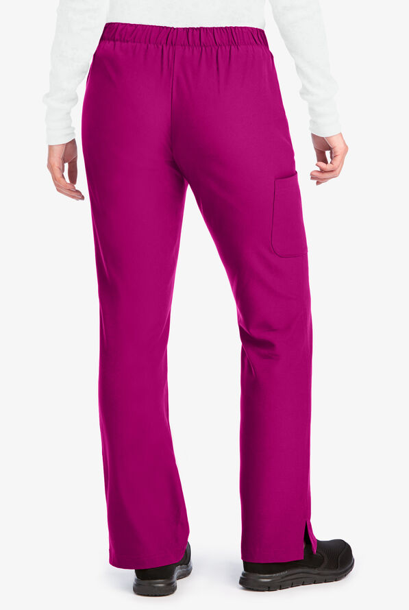 Skechers by Barco Reliance Women's 3-Pocket STRETCH Cargo Drawstring Scrub Pants - Autumn Berry - 2