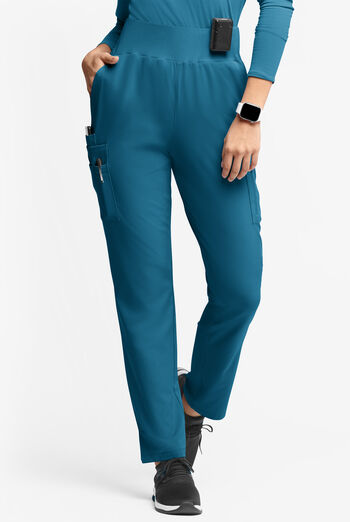 WhisperLite Semira Women's 11-Pocket High Waisted Cargo Scrub Pants