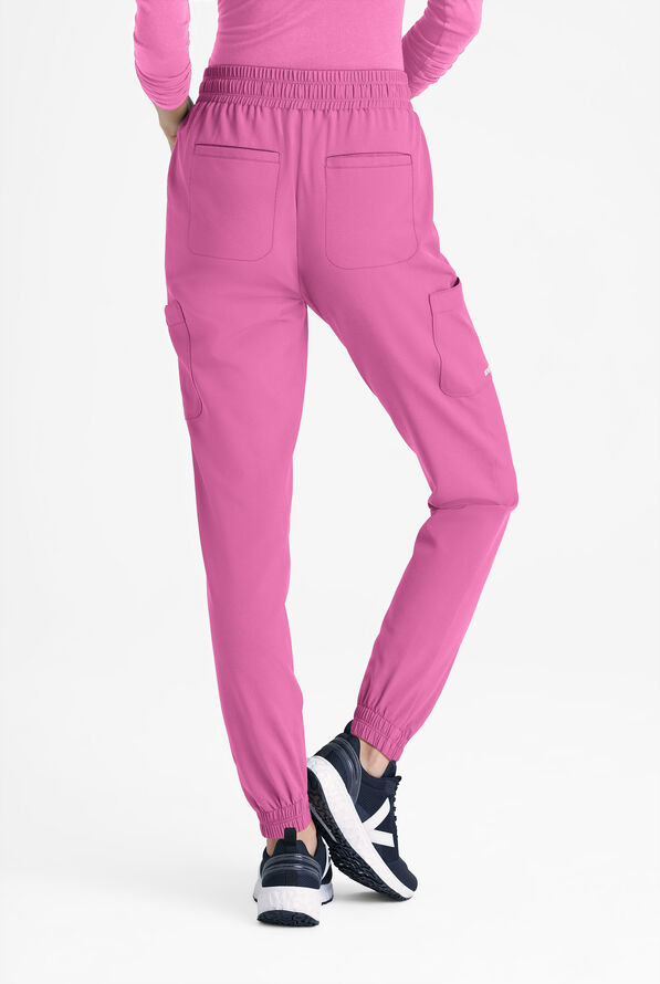 Grey's Anatomy by Barco Evolve STRETCH Terra Women's 6-Pocket Cargo Jogger Scrub Pants - Twilight Mauve - 3