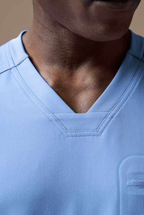 Hypothesis System 3 Men's 3-Pocket V-Neck Scrub Top - Ceil Blue - 6