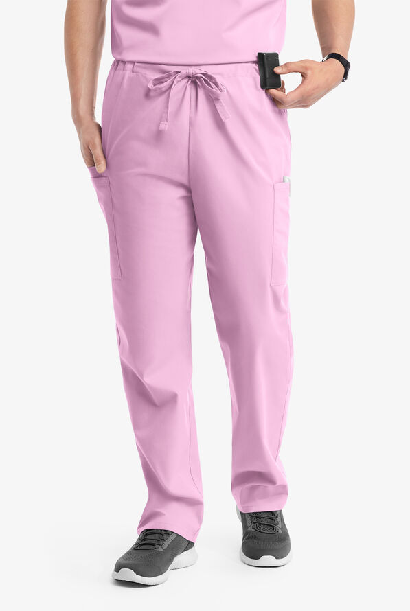 Butter-Soft Core Scrubs Unisex 4-Pocket Cargo Drawstring Scrub Pants- New and Improved - Light Thistle - 1