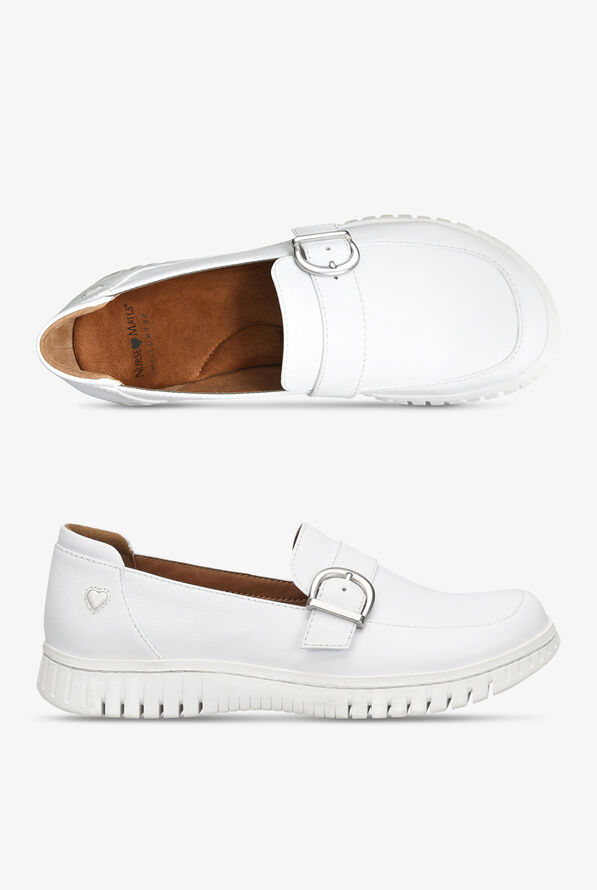 Nurse Mates Women's Daisy Slip On Nursing Shoes - White - 1