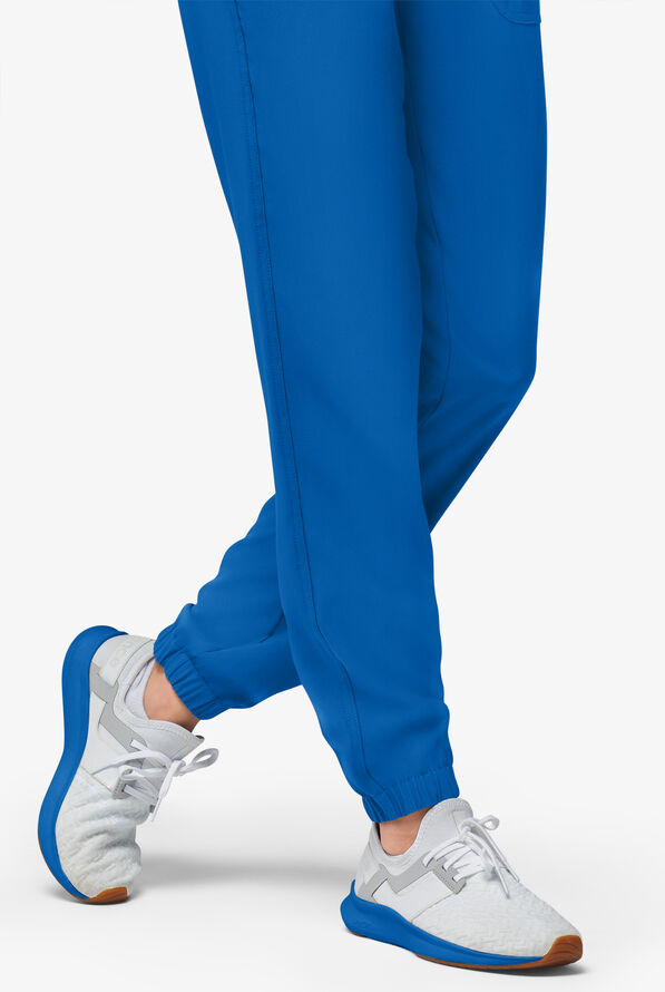 Easy STRETCH Allie Women's 6-Pocket Short Sleeve Jumpsuit - Royal - 3