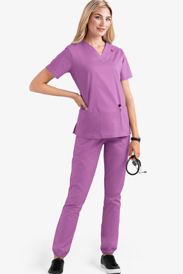 UA ButterSoft STRETCH VNeck Scrub Top, Plus Size Scrubs