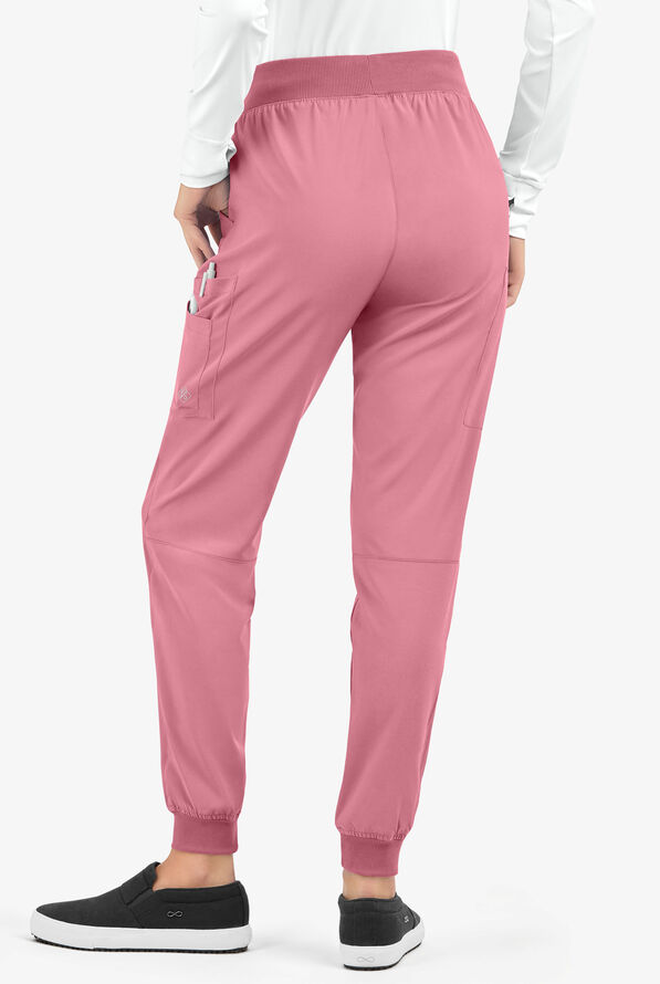 Easy STRETCH Mila Women's 7-Pocket Jogger Scrub Pants - Tall - Cashmere Rose - 3