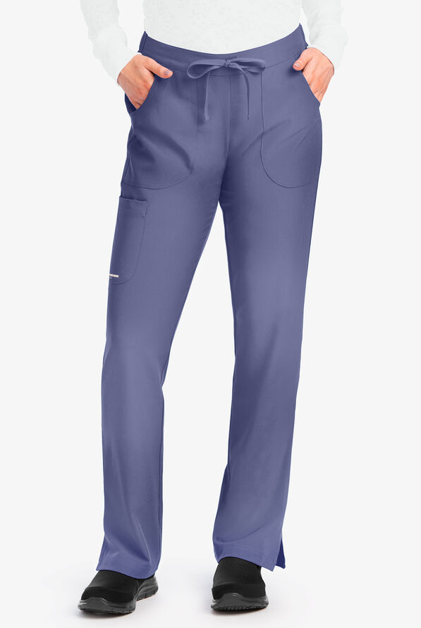 Skechers by Barco Reliance Women's 3-Pocket STRETCH Cargo Drawstring Scrub Pants - Ceil Blue - 1
