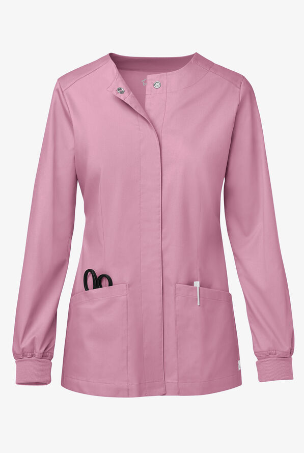 Chaqueta médica manga larga UA Butter-Soft STRETCH con botones a presión y 2 bolsillos para mujer - Cherry Blossom - 1