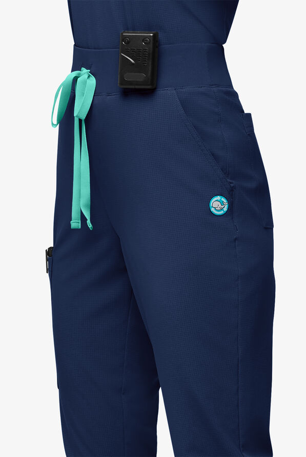 Easy Stretch EcoGrid Adela Women's 6-Pocket Jogger - Navy - 4