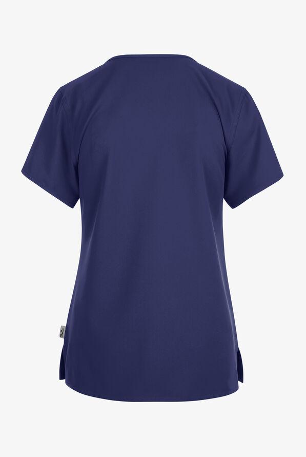UA Exclusive Bella by Zavate Essentials Women's 2-Pocket STRETCH V-Neck Scrub Top - Navy - 2
