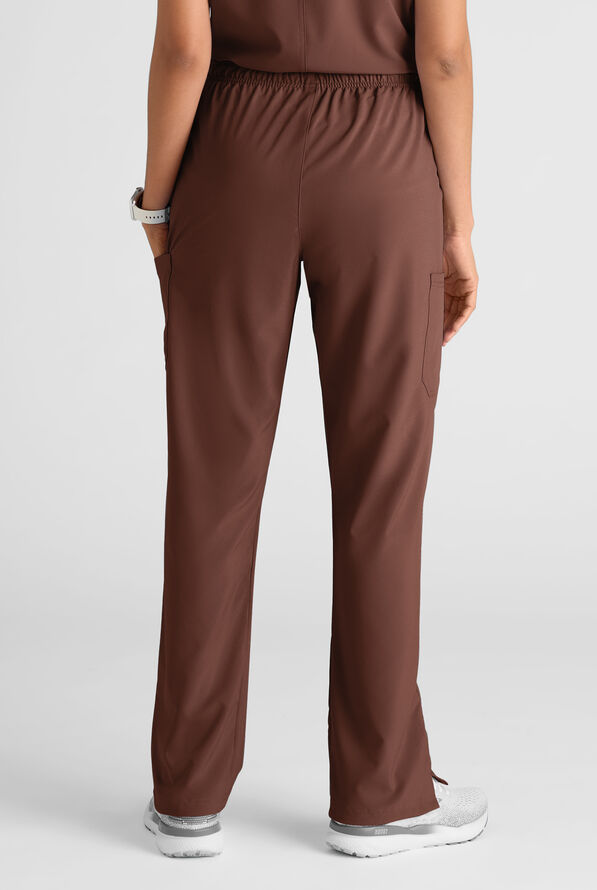 Easy STRETCH Eden Women's 4-Pocket Drawstring Scrub Pants - Double Espresso - 2