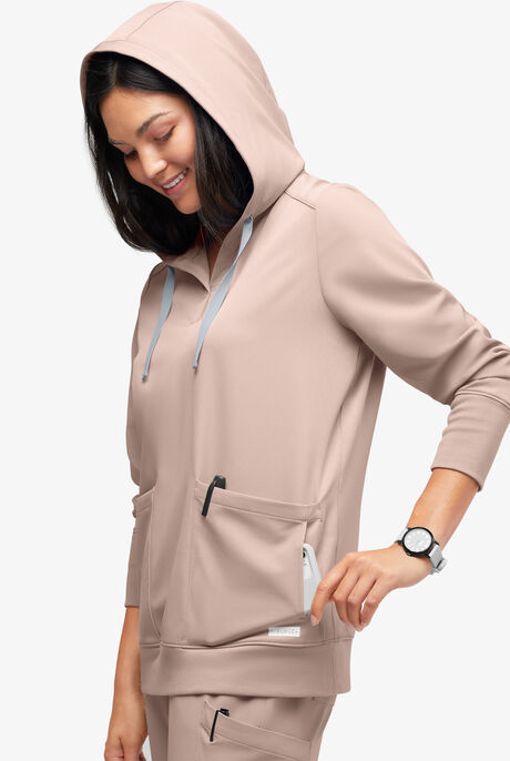 Sudadera médica con capucha ReSurge Jasper con mangas largas y 4 bolsillos para mujer