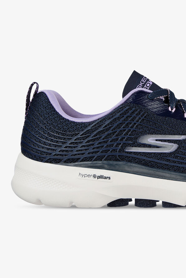 Skechers Performance Women's Go Walk 6 Stunning Glow Stunning Glow Navy  Athletic Lace Up Shoes - null - 4