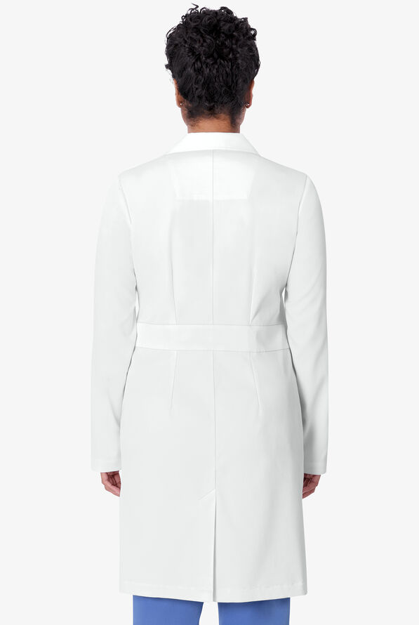 Healing Hands White Coat Minimalist Women's 37 ½" 5-Pocket STRETCH Lab Coat - White - 3