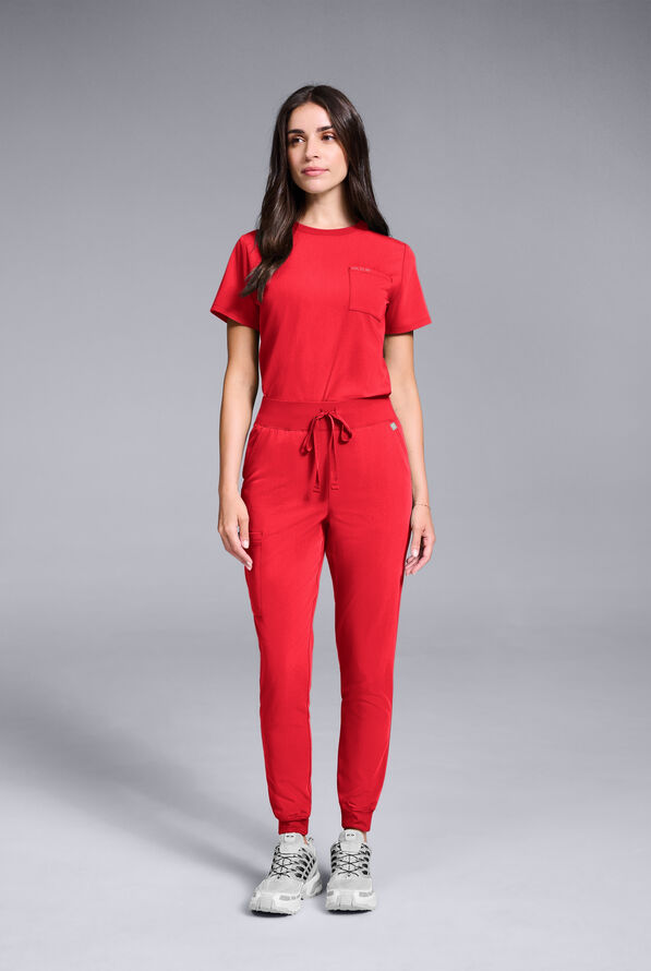 Hypothesis Women's Base 6-Pocket Jogger Scrub Pant - Hemoglobin - 3