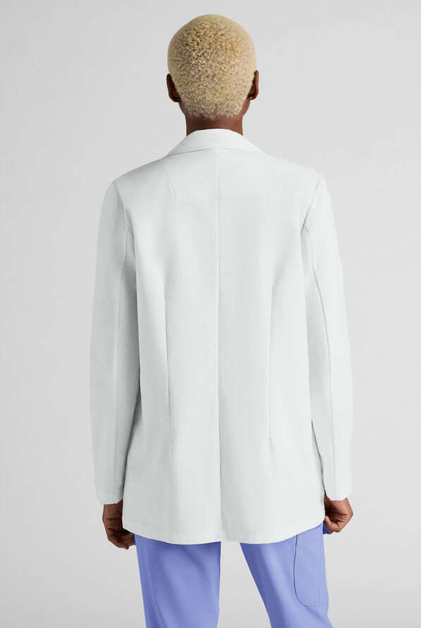 Easy STRETCH Simone Women’s 29 1/2"  5-Pocket Consultation Scrub Lab Coat - White - 4