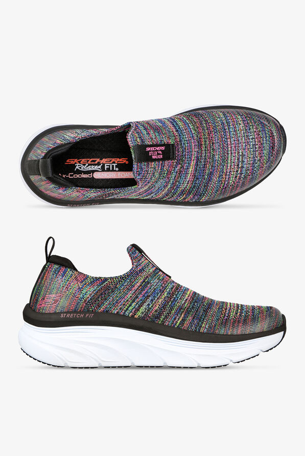 Skechers Sport Women's D'Lux Walker Rainbow Sky Black Athletic Slip On Shoes - null - 1