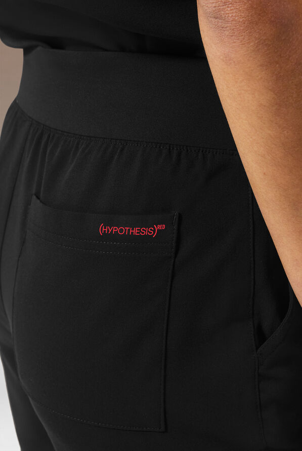 Pantalón médico Hypothesis (RED) Base STRETCH estilo jogger con 6 bolsillos para mujer - Jet Black - 2
