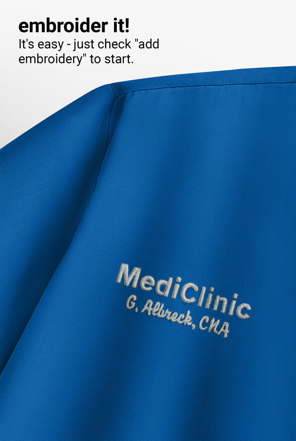 UA Best Buy Scrubs Unisex 1-Pocket V-Neck Top - Royal - 3