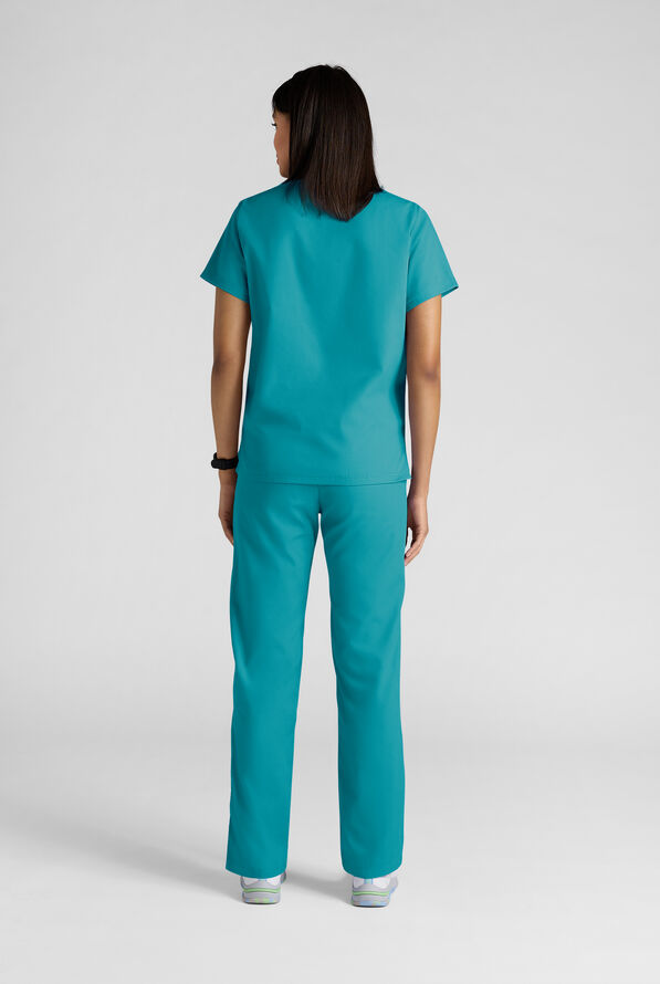 Strictly Scrubs Women's 4-Pocket Scrub Set - Teal - 5