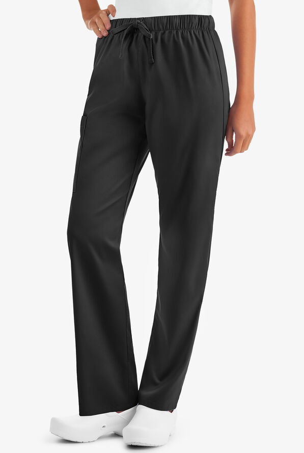 Strictly Scrubs STRETCH Women's 4-Pocket Scrub Set - Black - 2
