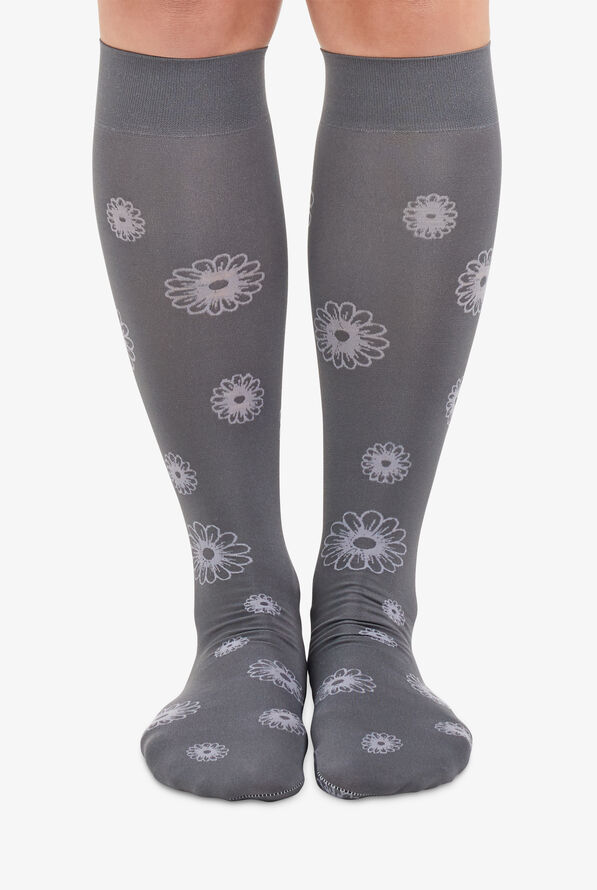 UA Exclusive UA Daisies Women's 11 mmHg Light Compression Socks - Pewter - 1