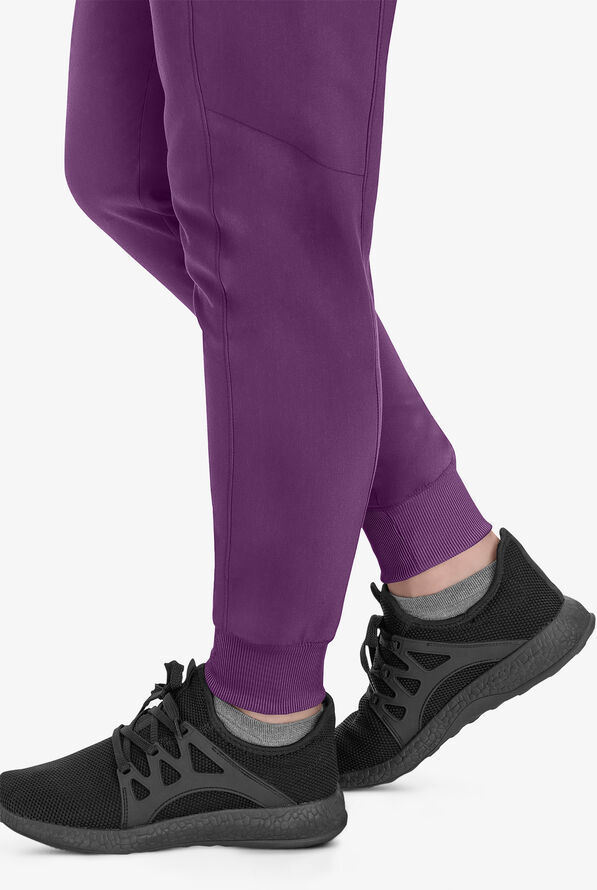 Healing Hands Purple Label Toby Women's 7-Pocket STRETCH Jogger Drawstring Scrub Pant - Eggplant - 5