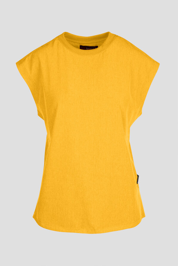 koi Basics Kenley Women's STRETCH Crew Neck Dolman Sleeve Scrub Top - Heather Mango - 1
