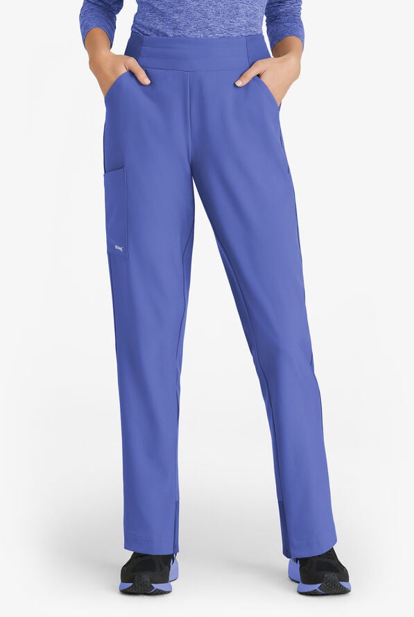 Pantalón médico Grey's Anatomy by Barco Evolve Flight STRETCH de tiro alto estilo cargo con 5 bolsillos para mujer - Vivid Lapis - 1