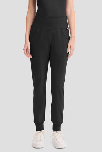 Med Couture Amp Knit Women's 5-Pocket STRETCH High-Rise Cargo Jogger Scrub Pant