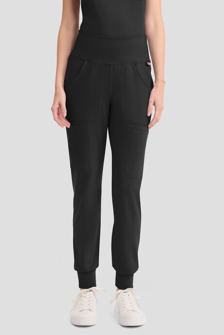 Med Couture Amp Knit Women's 5-Pocket STRETCH High-Rise Cargo Jogger Scrub Pant