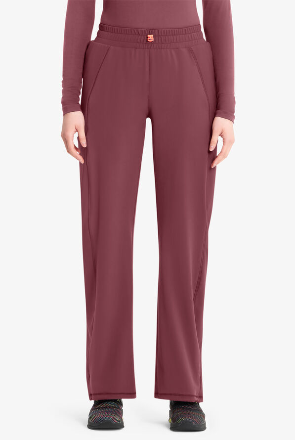 Pantalón médico Infinity GNR8 STRETCH estilo jogger con 5 bolsillos para mujer - Plum Velvet - 1