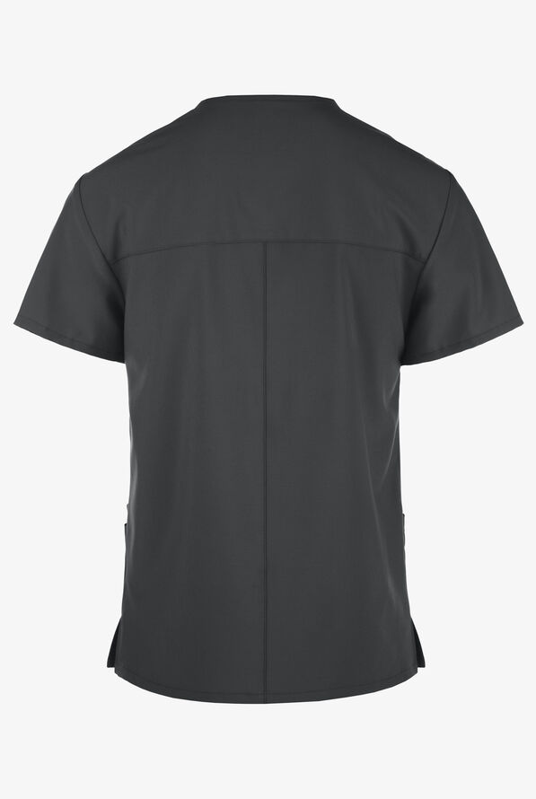 Dickies EDS Essentials Men's 4-Pocket STRETCH V-Neck Scrub Top - Pewter - 2