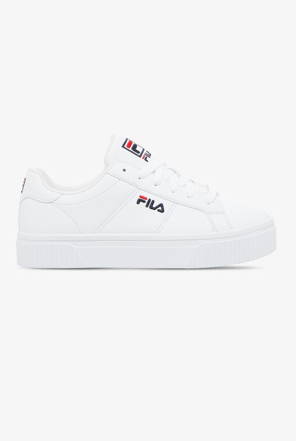 FILA Memory Panache 19 Women's Athletic Nursing Shoes - White/Navy/Red - 4