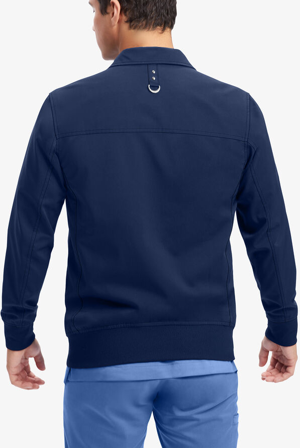 Chaqueta médica Healing Hands Scrubs Purple Label Jonathan estilo aviadora con 6 bolsillos para hombre - Navy - 2