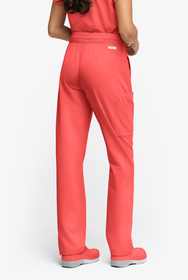 Pantalón médico ReSurge Topaz con cordón ajustable y 11 bolsillos para mujer - Sunset Rose - 5